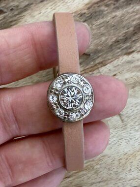 Dyrberg/Kern Cressida Swarovski crystal and leather bracelet
